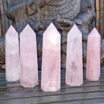 Tall Rose Quartz Point