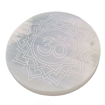 Ohm etched Selenite Plate