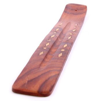Brass and Wood Plain Ash Catcher