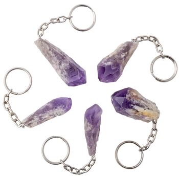 Amethyst Crystal Keyring