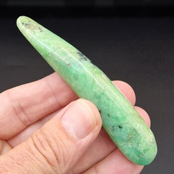9.8cm long x 1.8cm wide. 44grams. Dark Chrysoprase