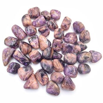 Charolite with Tinkasite Tumble Stones