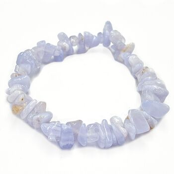 Blue Lace Agate Chip Bracelet