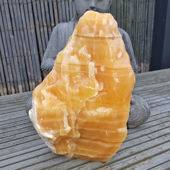 Orange Calcite Free-Standing Crystal No2A