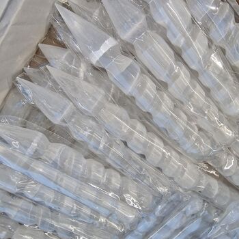 Selenite Spiral Wand