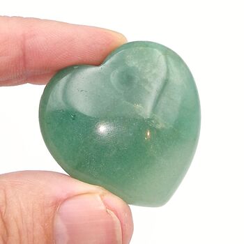 Green Aventurine Puff Heart