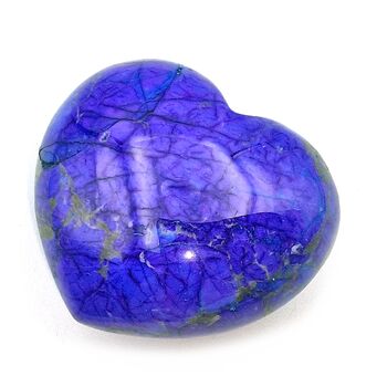 Purple Howlite Puff Hearts 4cm