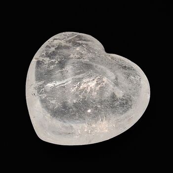 Quartz Crystal Puff Heart 40mm
