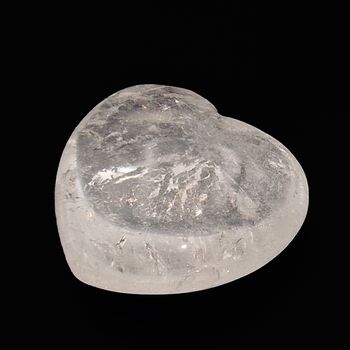Quartz Crystal Puff Heart 40mm