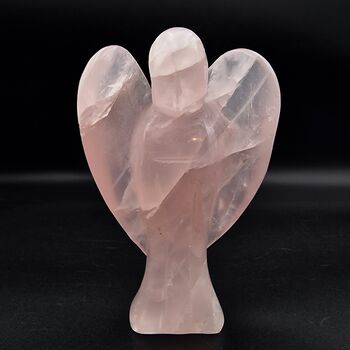 Large Rose Quartz Angel 15cm tall No.4
