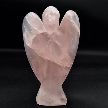 Large Rose Quartz Angel 15cm tall No.4