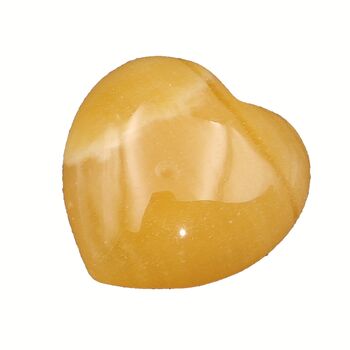 Orange Calcite Puff Heart