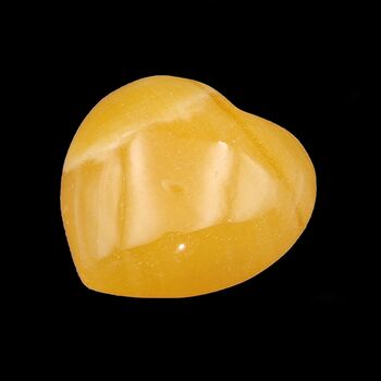 Orange Calcite Puff Heart