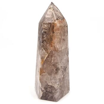 Smoky Elestial Point Polished Quartz Crystal #E5