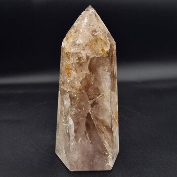 Smoky Elestial Point Polished Quartz Crystal #E5