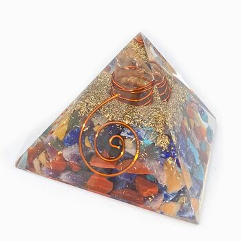 Rainbow Orgone Pyramid Crystal 40mm (Point)