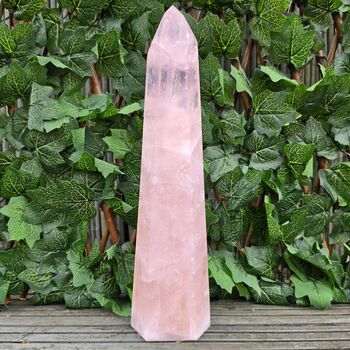 Large Rose Quartz Point, Polished L11