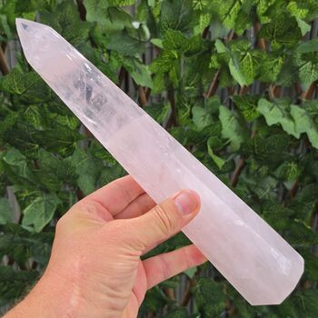 Large Rose Quartz Point, Polished L12