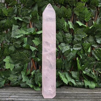 Large Rose Quartz Point, Polished L13