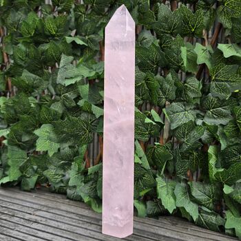 Large Rose Quartz Point, Polished L13