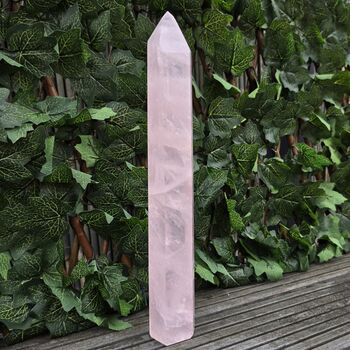 Large Rose Quartz Point, Polished L13