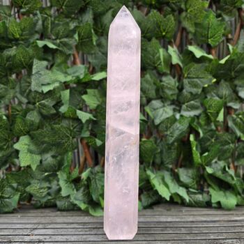 Large Rose Quartz Point, Polished L13