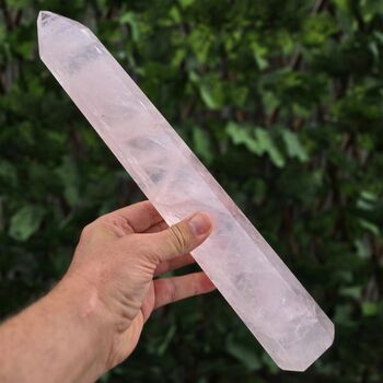 Large Rose Quartz Point, Polished L13