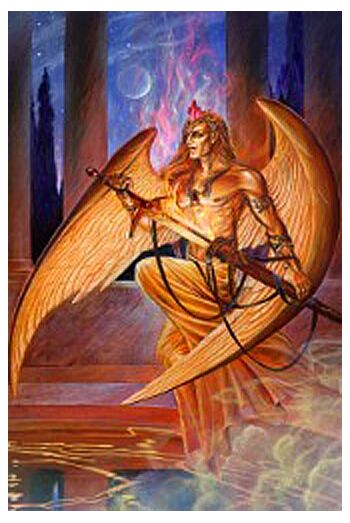 Angel of Fire Greetings Card