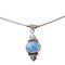 Blue Opal Necklace in Sterling Silver