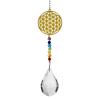 Flower Of Life with Chakra Hanging Crystal 