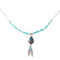 Turquoise Bear Track Design Necklace