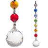 Sphere with Chakra Hanging Crystal 