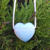 Drilled Opalite Heart Pendant