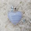 Blue Lace Heart Pendant