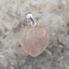 Rose Quartz Gemstone Heart Pendant