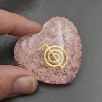 Rose Quartz Orgone Organite Heart 5cm