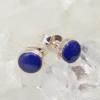 Lapis Lazuli Round Stud Earrings 6mm