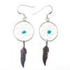 Turquoise & Silver Dreamcatcher Earrings