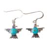 Thunder Bird Earrings in Silver and Turquoise