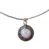 White Opal Necklace in Sterling Silver