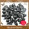 Pack of 7 Black Onyx Tumble Stones