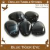 Side Drilled Blue Tiger Eye Tumbled Stones