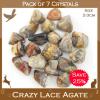 Pack of 7 Agate Crazy Lace Crystals
