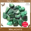 Pack of 7 Malachite Tumble Stone Crystals