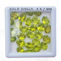 Faceted Peridot Oval Gemstone 9x7mm