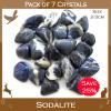 Pack of 7 Sodalite Tumble Stone Crystals