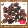 Pack of 7 Aventurine Strawberry Tumbles Stones